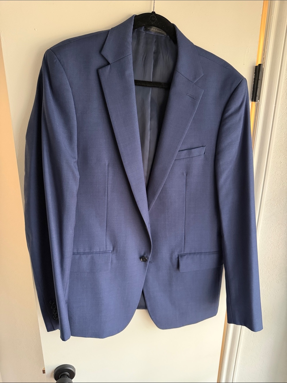 Calvin Klein Navy 100% Wool Blazer 42L